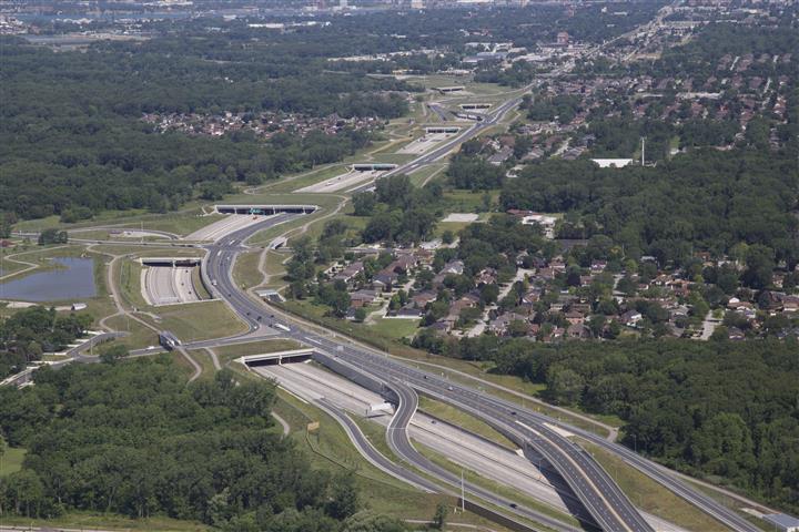 Aerial photo of the Parkway taken Summer 2017